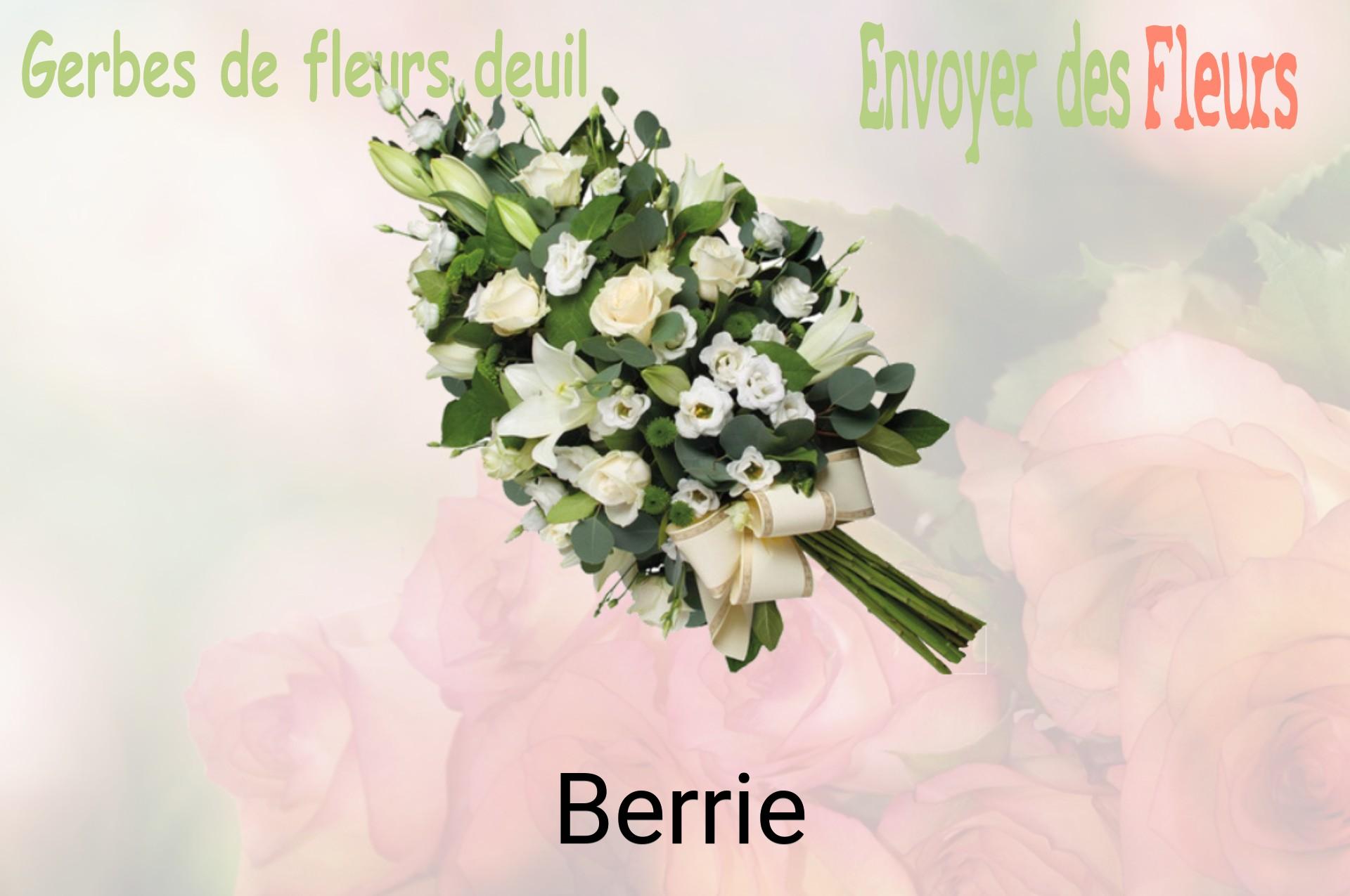 Gerbe de fleurs de deuil livrée à Berrie
